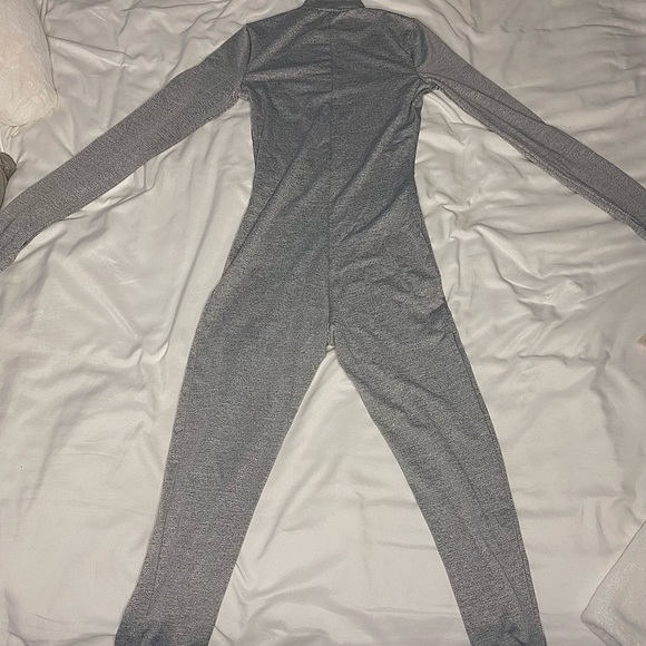 Grey Long Sleeve Jump Suit - Picture 2 of 2